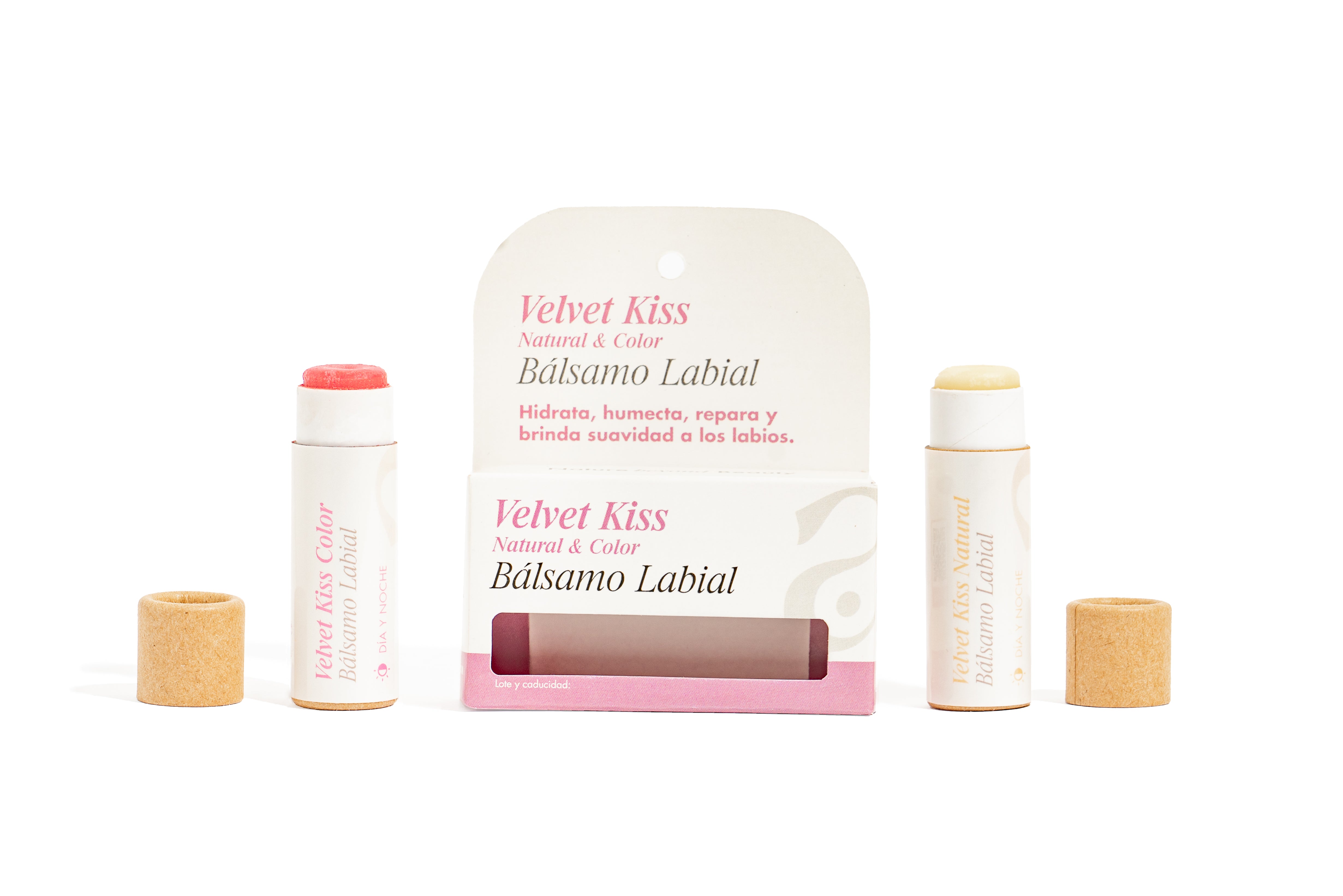 Velvet Kiss Duo Pack de Bálsamos Labiales (natural y con color)