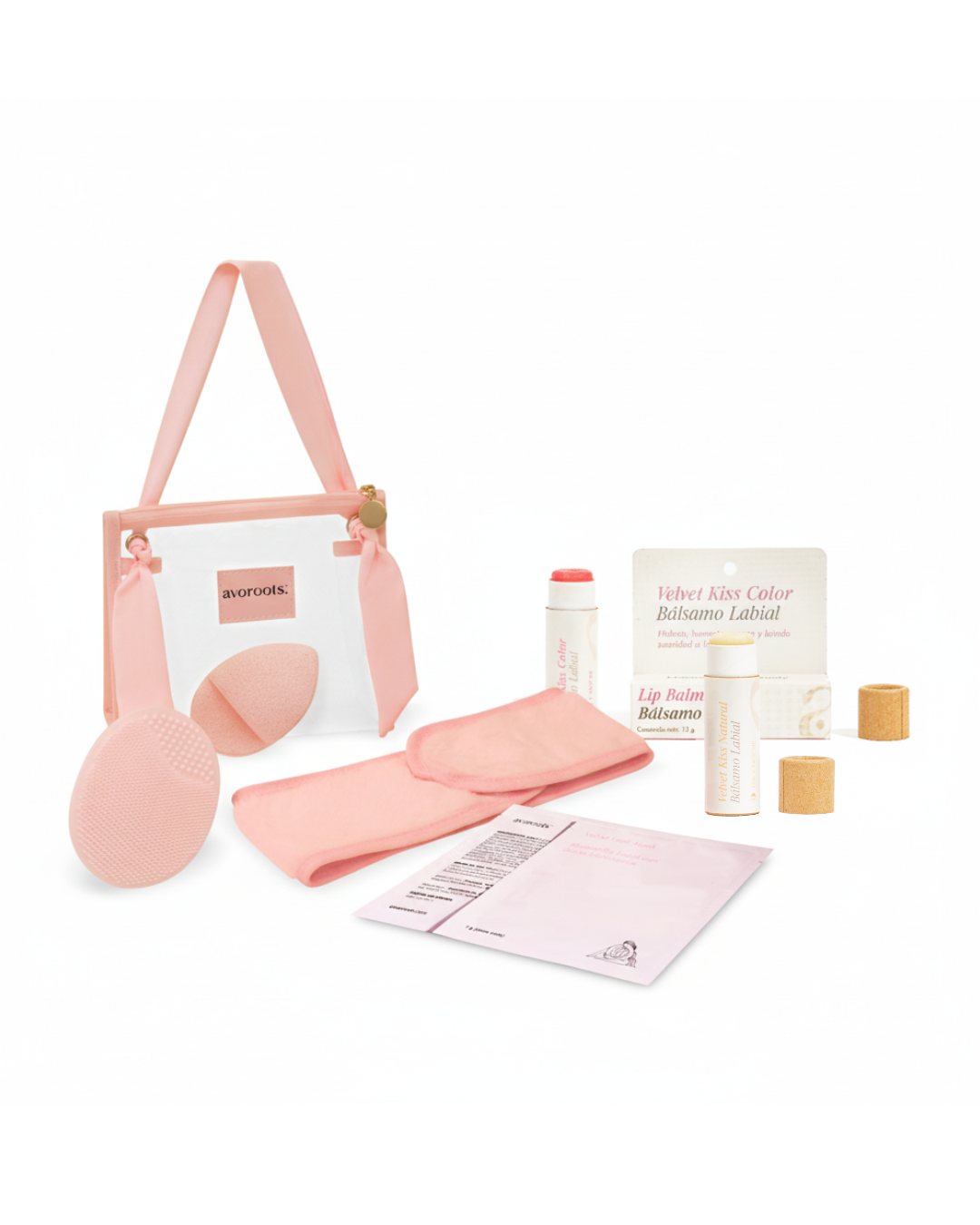 Kit Limpieza + 2 Velvet Look Mask + Pack de bálsamos labiales (color y neutro)